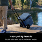 Ninja FrostVault 30qt Cooler with Wheels, Dry Storage, Lakeshore Blue | Ninja FrostVault's 30-qt capacity holds 48 cans, keeps food cool & dry, and rolls easily on all-terrain wheels
