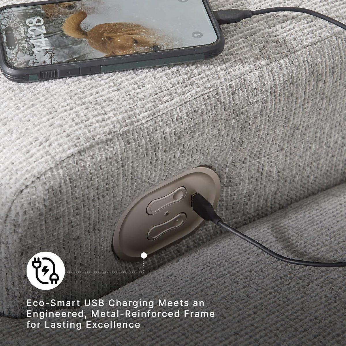 Signature Design by Ashley 3-Piece Modular Power Reclining Sectional | L-shape zero-gravity recline, Stain-resistant Next-Gen Nuvella fabric, Fits 36-inch doorway, Acklen Place Series