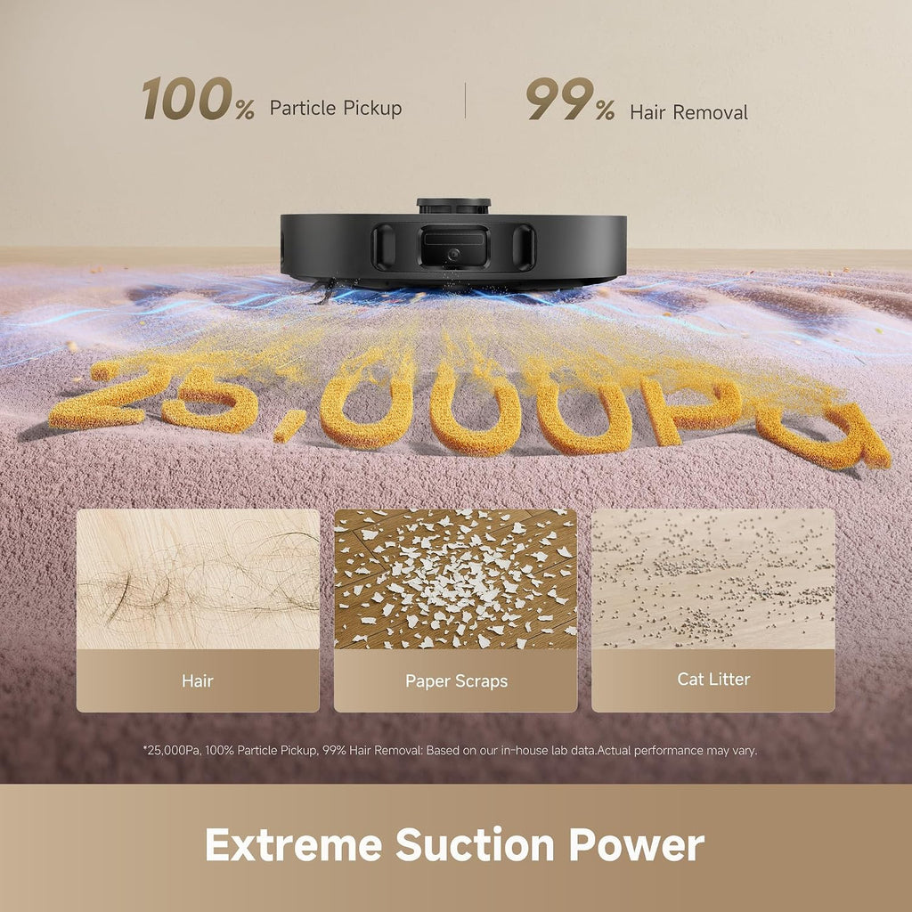 dreame D30 Ultra Robot Vacuum and Mop, Detangling with TriCut Brush