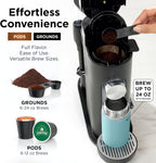 Ninja Single Serve Coffee Maker - Combo Machine, K-Cup Pods and Grounds | 4 Styles of Brewing, up to 24 Oz Cup Sizes, 56 Oz Removable Reservoir, Black, PB051