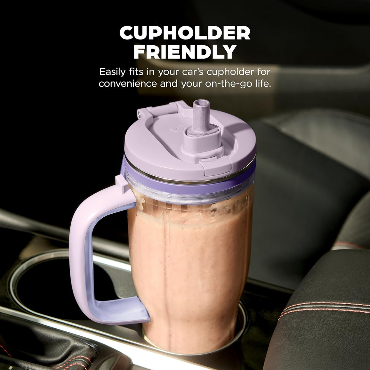 Ninja BlendBOSS Personal Blender, 26oz Tumbler, 1200PW, Purple, DB351PR | 1200-peak-watt BlendBOSS crushes ice to snow. 26-oz leakproof tumbler, chug spout & detachable straw. Dishwasher safe.