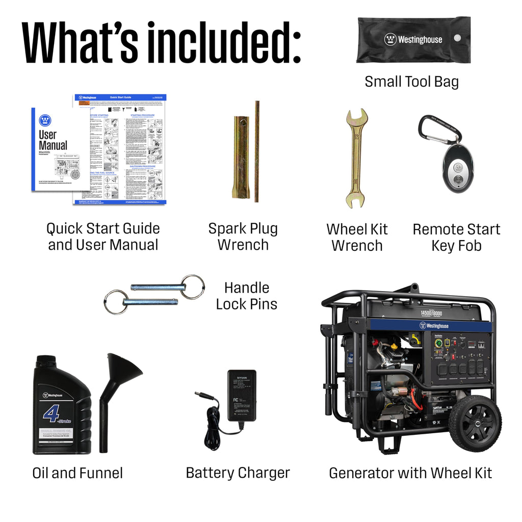 Westinghouse 18000 Peak Watt Tri-Fuel Home Backup Portable Generator, Remote Electric Start, Transfer Switch Ready, Gas, Propane, and Natural Gas Powered, CO Sensor