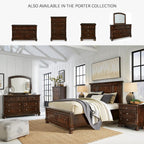 Signature Design by Ashley Porter 7-Drawer Wood Bedroom Dresser, Brown | Traditional chest of drawers, Hidden jewelry tray, Cedar-lined bottoms, Organized bedroom storage