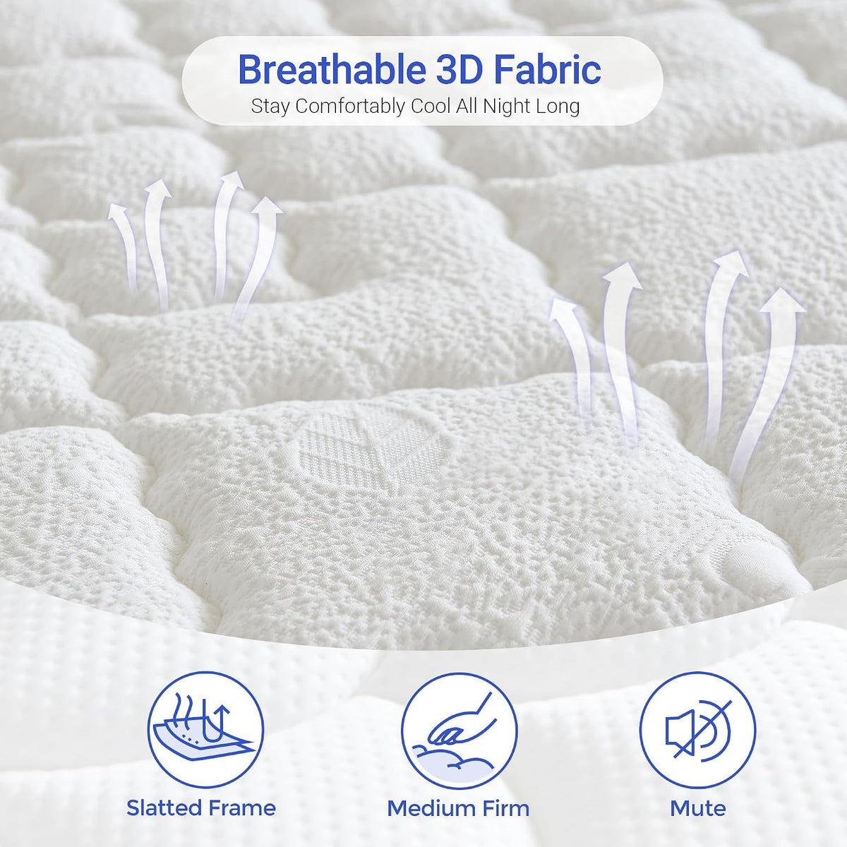 dosleeps 4FT6 Double 14 Inch Medium Firm Memory Foam Hybrid Mattress