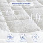 dosleeps 6FT Super King 14 Inch Medium Firm Memory Foam Hybrid Mattress