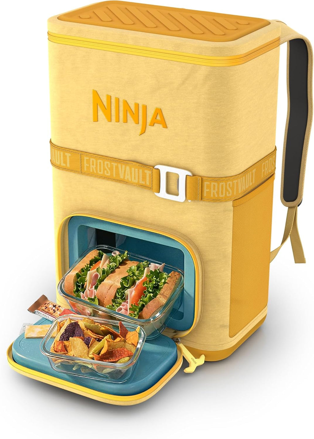 Ninja FrostVault™ Go Soft Backpack Cooler, Dry Storage, Hammock Hangout | Ninja FrostVault Go soft cooler, stays cool for hours with a leakproof, easy-access lid, and carries like a backpack