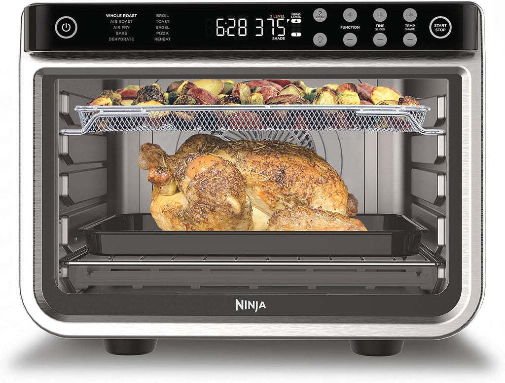 Ninja Foodi XL Pro Air Fry Oven, 10-in-1, Stainless Steel, DT201 | Fits 5 lb chicken, Air fry, roast, bake, broil, toast, dehydrate, reheat, pizza, 1800W