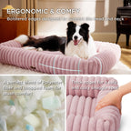 Bedsure ComfyFleece® Cute Dog Beds Large Sized Dog Washable，36in Cream