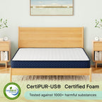 Signature Design by Ashley Memory Foam Twin Mattress, 6-Inch Medium Firm | Low profile CertiPUR-US certified bed in a box, Ideal for guest rooms
