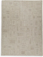 Signature Design by Ashley Geometric Area Rug, Modern Hand-Tufted 10x14 | 80% polyester and 20% wool, 0.63-inch thick pile, Cotton backing, Living room use, 115 lbs weight, Brickburgh Series