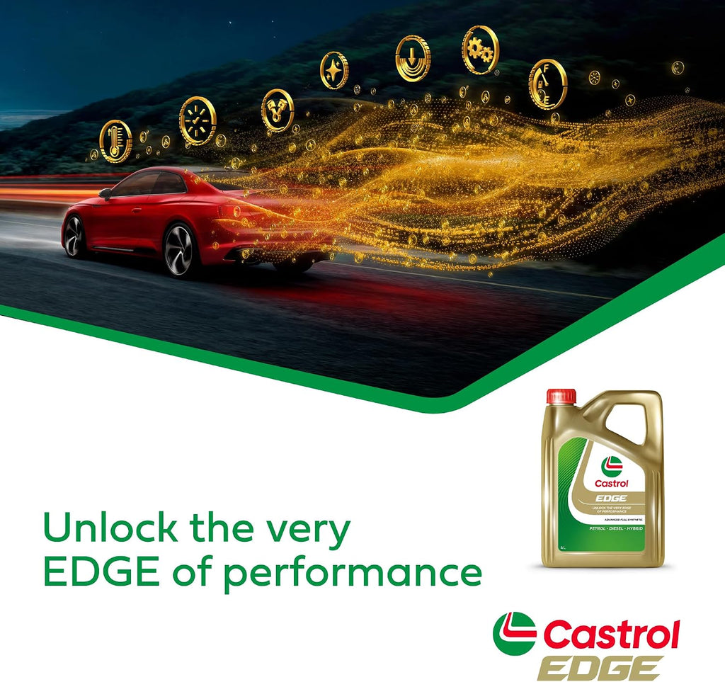 Castrol EDGE 5W-40 Advanced Full Synthetic Engine Oil, 5L