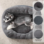 INVENHO Medium Dog Beds for Medium Dogs Washable, Rectangle Dog Bed Medium Size Dog, Orthopedic Dog Bed, Warming Soft Calming Sleeping Puppy Bed Durable Pet Bed with Anti-Slip Bottom M(30"x24"x9")