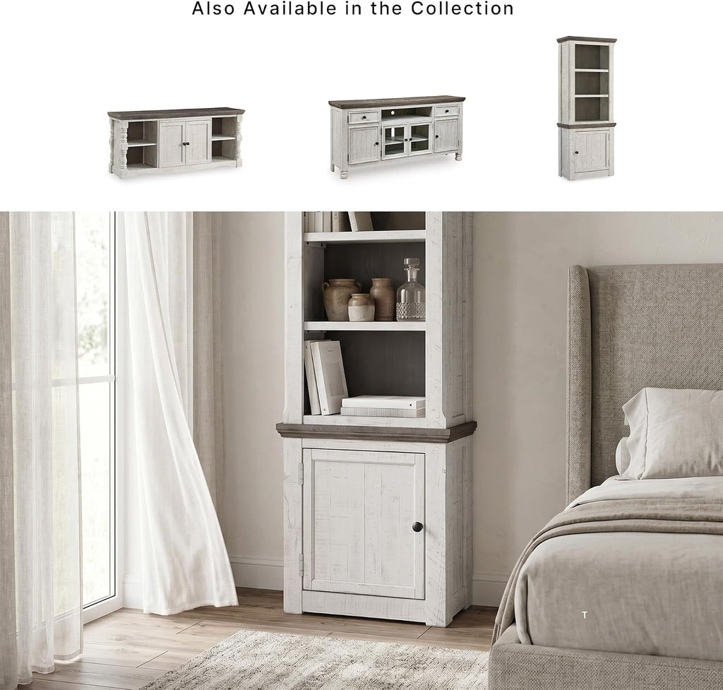 Signature Design by Ashley Havalance Left Pier Cabinet, Farmhouse Bookcase