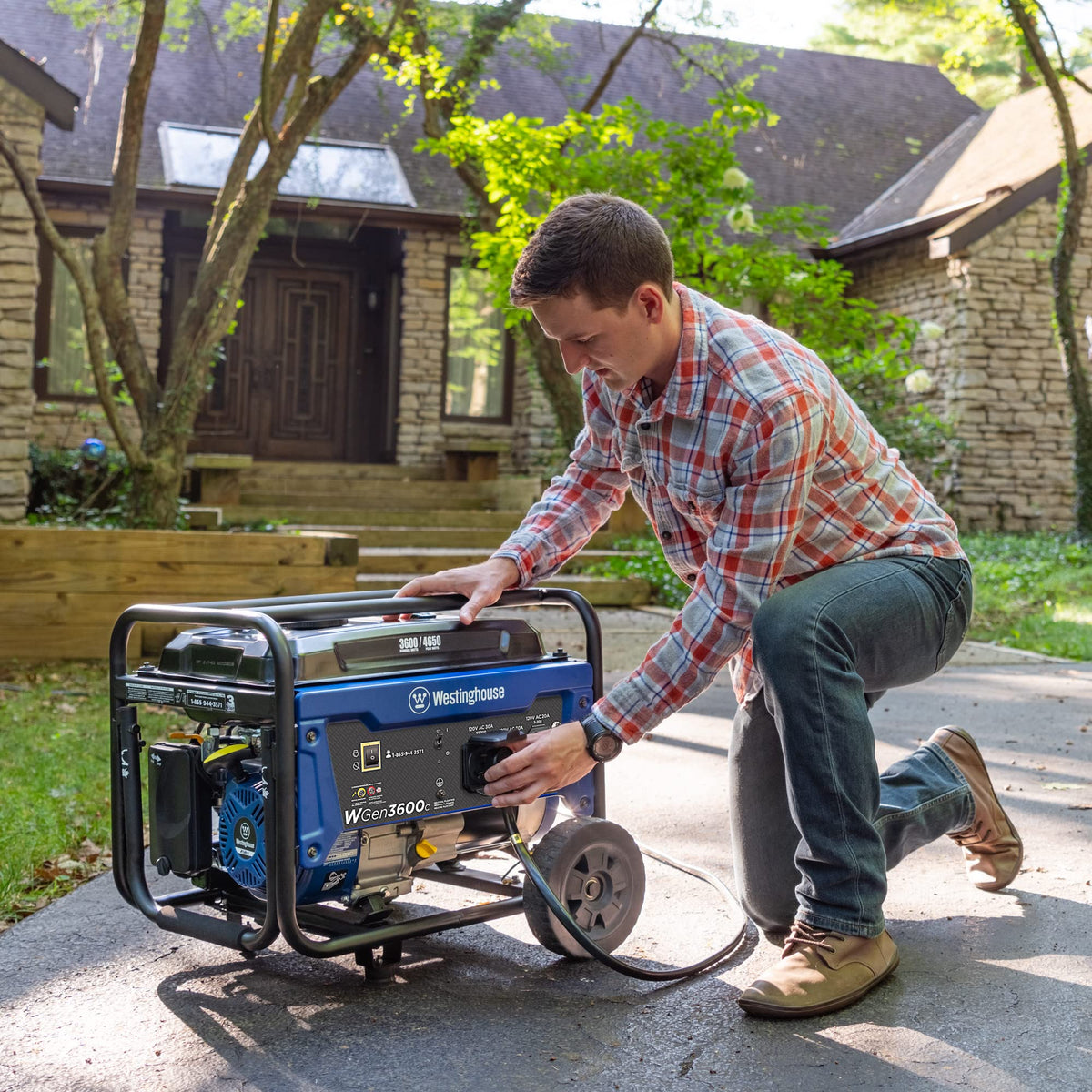 Westinghouse 4650 Peak Watt Portable Generator, RV Ready 30A Outlet, Gas Powered, CO Sensor