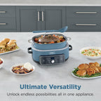 Ninja® PossibleCooker™ PRO Plus, 8.5-qt, Blue Macaron, MC2001 | 9-in-1 replaces 16 tools, 1400W, Slow Cook, Sear, Sauté, Proof, Pasta/Rice, oven-safe ceramic pot, cooker-to-oven-to-table.