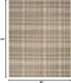 Nourison Home Grafix Olive 7' x 10' Area Rug - Easy Clean, Non Shedding, Bed Room, Living Room, Dining Room, Kitchen (7' x 10')