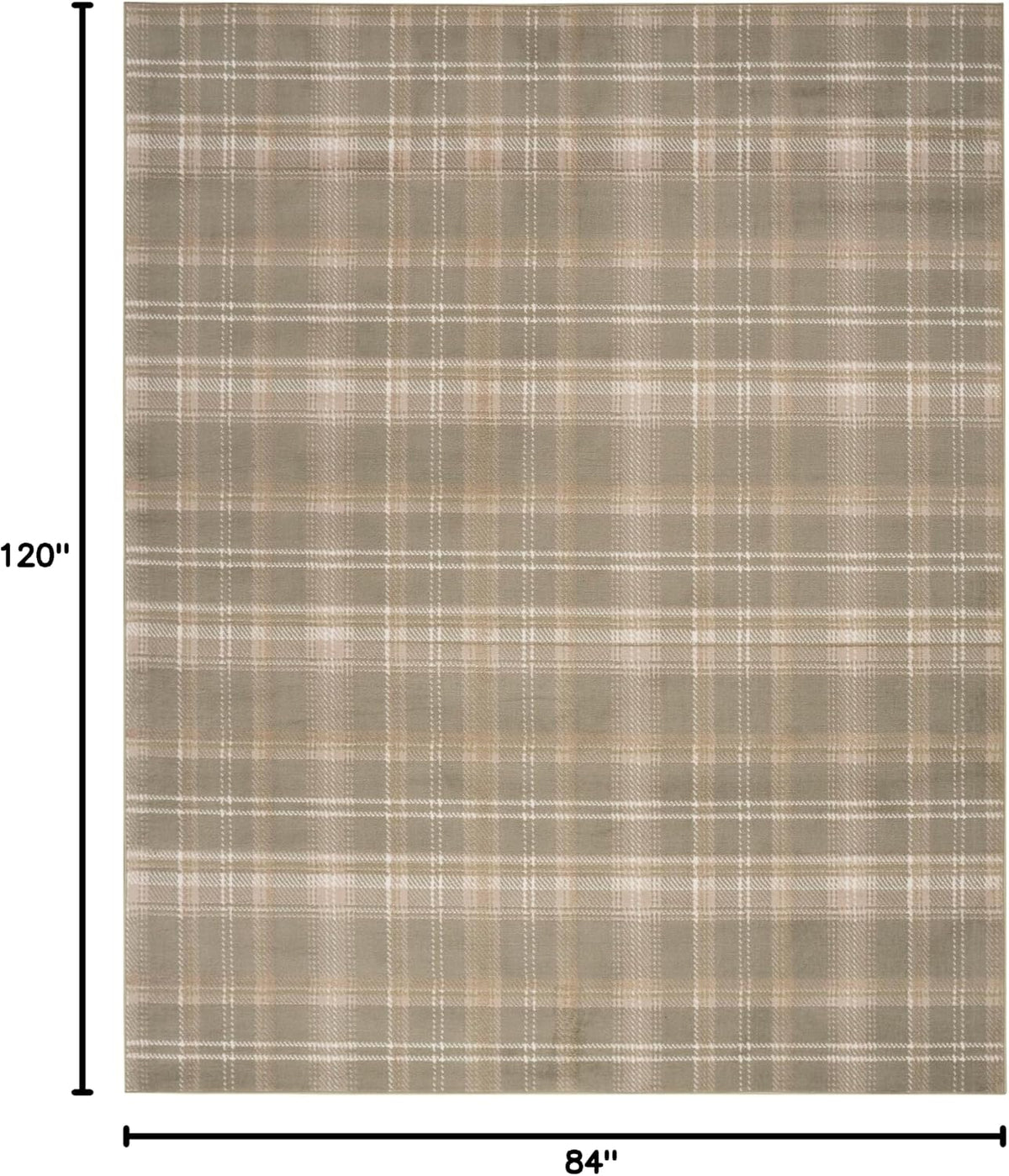 Nourison Home Grafix Olive 7' x 10' Area Rug - Easy Clean, Non Shedding, Bed Room, Living Room, Dining Room, Kitchen (7' x 10')