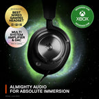 SteelSeries Arctis Nova Pro for Xbox - Multi-System Gaming Headset (Xbox, PC, Switch & More) - Premium Hi-Fi Drivers - Hi-Res Certified GameDAC Gen2 - 360° Spatial Audio - Retractable Mic