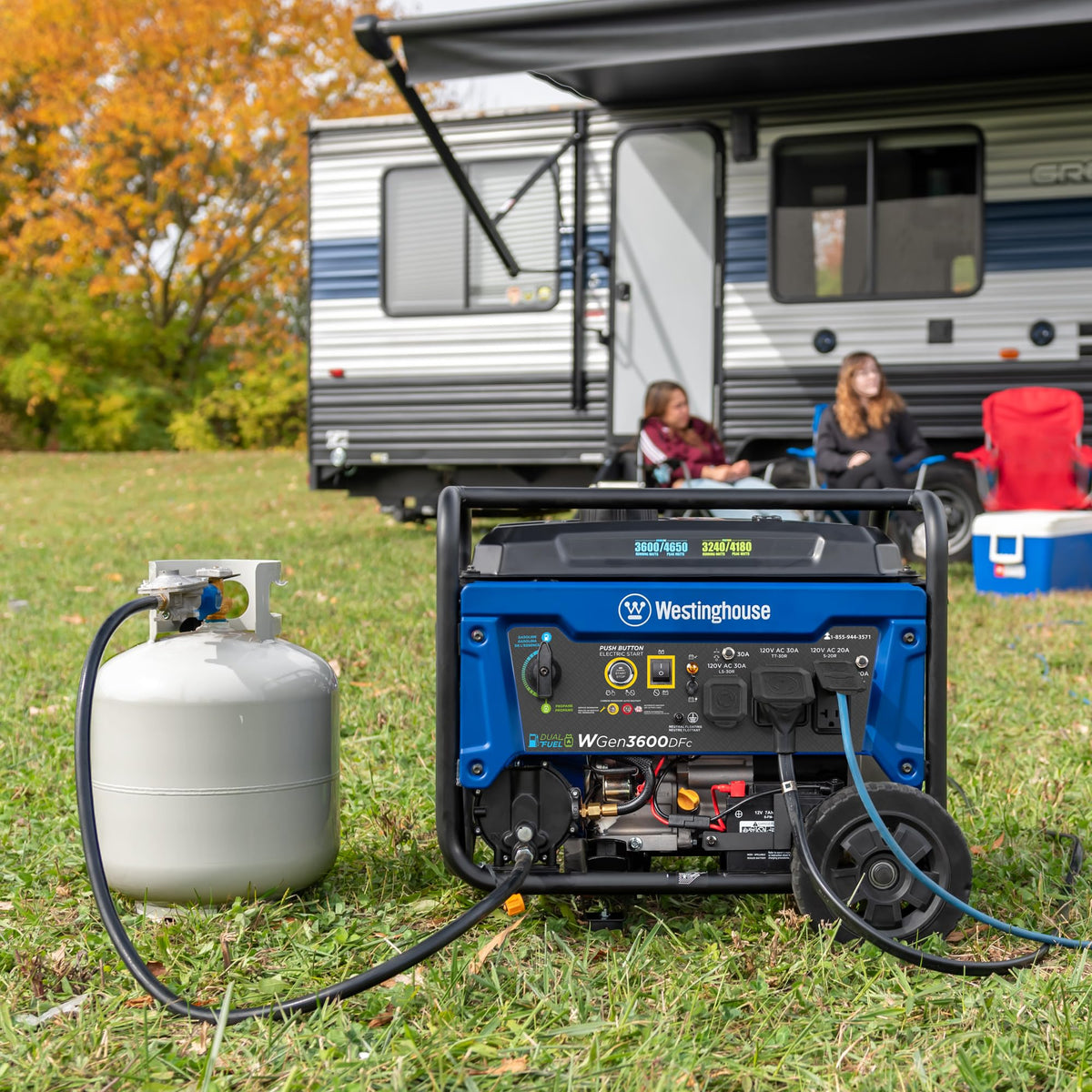 Westinghouse 4650 Peak Watt Portable Generator, RV Ready 30A Outlet, Gas Powered, CO Sensor