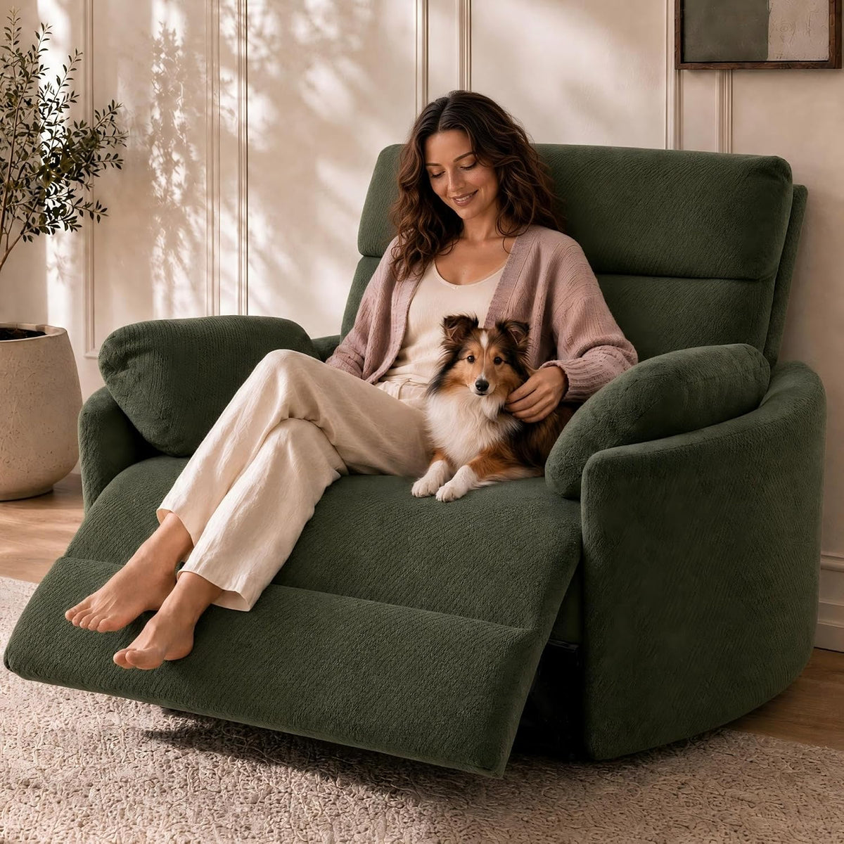 Tivra™ Mochi Oversized Power Recliner - 54" Luxury Lounging Chair