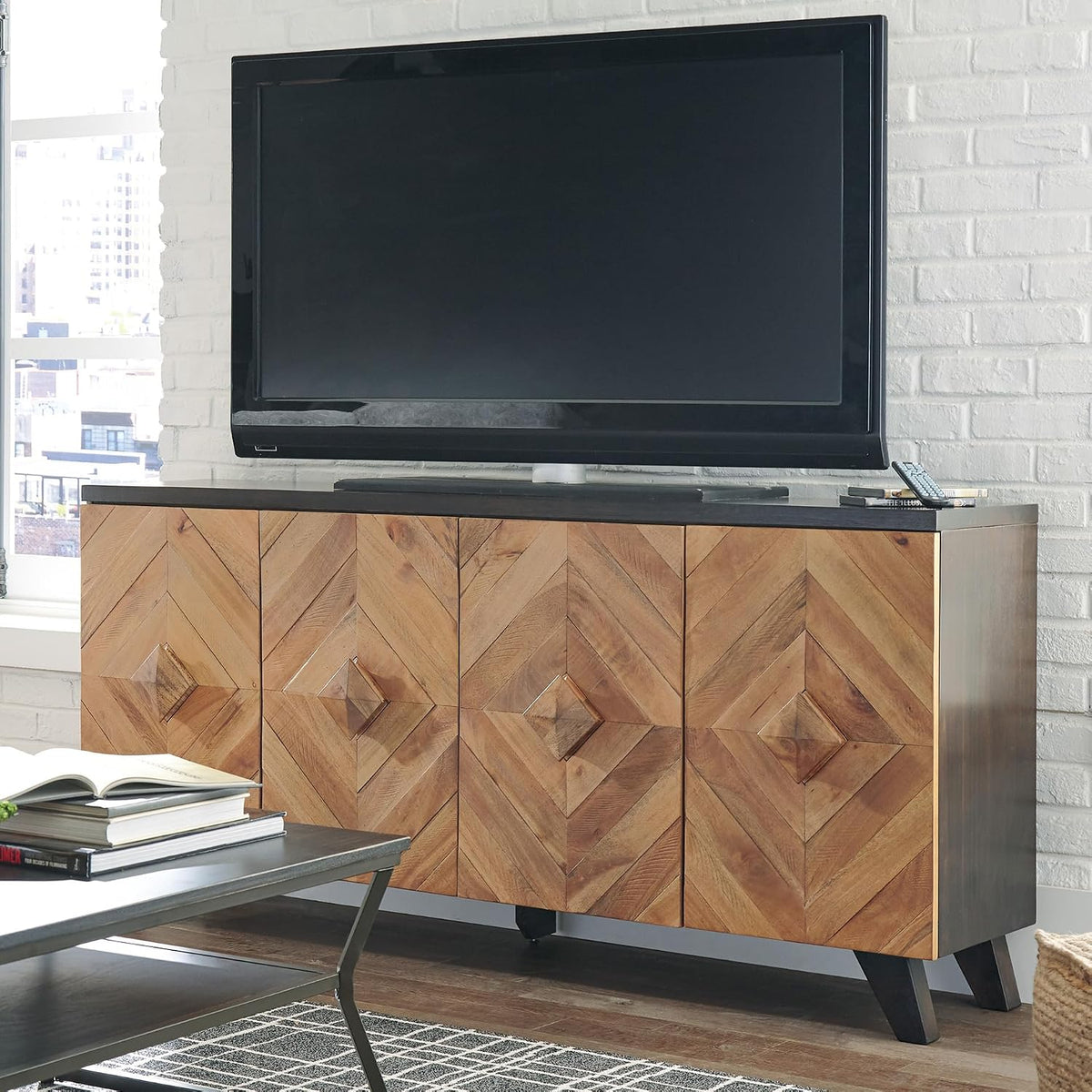 Signature Design by Ashley 72" Sideboard Accent Cabinet with Doors