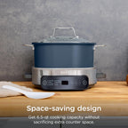 Ninja® Everyday PossibleCooker™ Pro, 6.5-qt, Midnight Blue, MC1101 | 10-in-1, 8 functions: Slow Cook, Sear/Sauté, Braise, Rice, Oats & Pasta. Replaces 10 appliances, cool-touch handles.