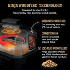 Ninja Woodfire ProConnect Premium XL BBQ Grill, 7-in-1, App Enabled, Blue | 180 sq in of cooking space with app-connected dual thermometers, and real wood-fired flavor