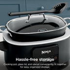 Ninja® PossibleCooker™ PLUS 12-in-1, 8.5-qt, Black, MC1010 | 12-in-1 replaces 12 appliances, Sous Vide & Proof, glass lid, nonstick oven-safe pot to 500°F, cooker-to-oven-to-table.