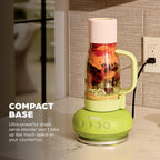 Ninja BlendBOSS Personal Blender, 26oz Tumbler, 1200PW, Watermelon, DB351GN | 1200-peak-watt BlendBOSS crushes ice to snow. 26-oz leakproof tumbler, chug spout & detachable straw. Dishwasher safe.