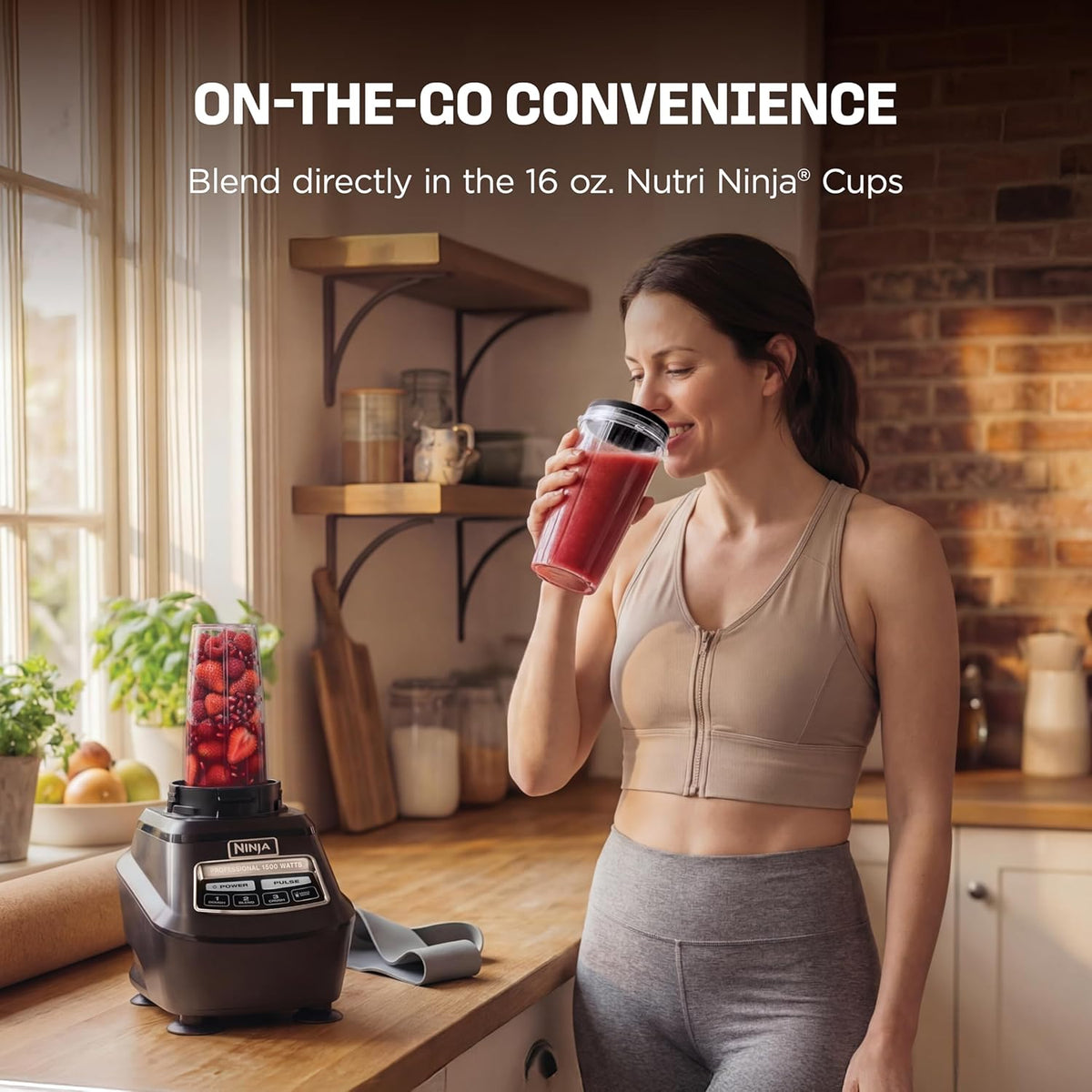 Ninja Mega Kitchen System, 1500W, 72oz Pitcher, 8-Cup, Black, BL770 | 1500W all-in-one blends smoothies, processes salsa & dough. 72-oz pitcher, 8-cup processor bowl, (2) 16-oz cups.