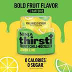 Ninja Thirsti Flavored Water Drops, Fruiti Chill+ Lemon Lime, Zero Calories | Zero Sugar, 3 Pack, Compatible with All Ninja Thirsti Drink Systems - WC1000, WC2000 & WC3000 Series, WCFLELIAM