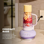 Ninja BlendBOSS Personal Blender, 26oz Tumbler, 1200PW, Purple, DB351PR | 1200-peak-watt BlendBOSS crushes ice to snow. 26-oz leakproof tumbler, chug spout & detachable straw. Dishwasher safe.