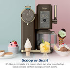 Ninja Creami Scoop & Swirl 13-in-1 Ice Cream and Soft Serve Maker, NC701BR | Ninja Creami Scoop and Swirl turns almost anything into ice cream and soft serve at a button touch, scooped or swirled