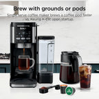 Ninja Drip Coffee Maker, DualBrew Pro Hot & Iced, Black, CFP101 | Single Serve to Carafe, Brew with Pods & Grounds, Compatible with K Cups, 3 Brew Styles, 60oz Removable Reservoir