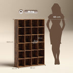 HOMCOM Tall 456 CD/ 336 DVD Storage Unit 89 x 130.5 cm Rustic Brown