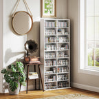 HOMCOM 640 CD/360 DVD Storage Unit with 18 Compartments, White