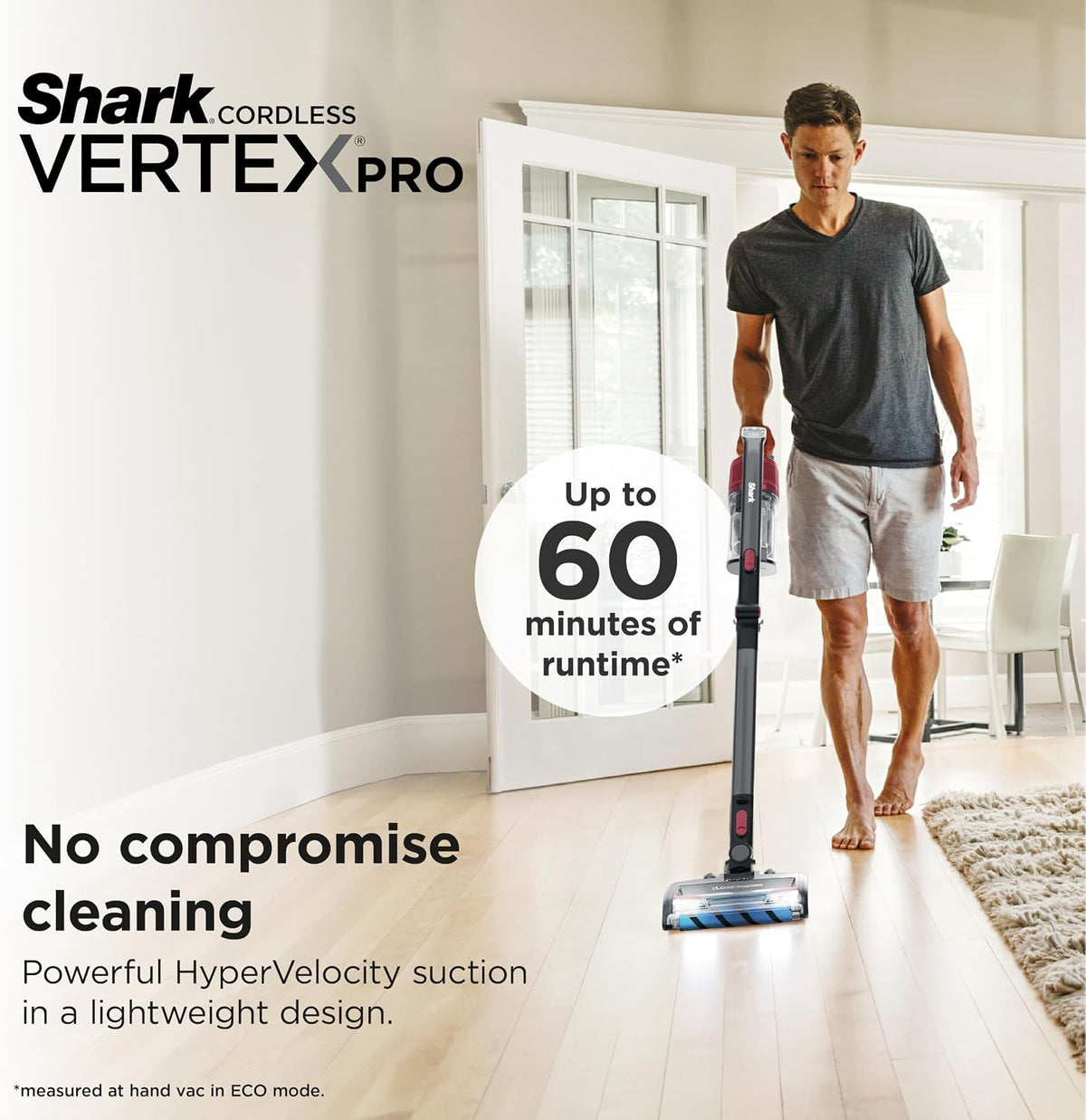 Shark Cordless Vertex Pro Lightweight Cordless Stick Vacuum, Red, IZ662H