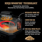 Ninja Woodfire ProConnect Premium XL Outdoor Grill & Smoker, Black & Gold | Ninja Woodfire ProConnect 7-in-1 Grill has 180 sq in of space, and an app-connected thermometer for foolproof BBQ smoking