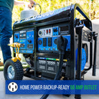 DuroMax XP13000HX 13,000-Watt Dual Fuel Portable Generator - Gas & Propane, Electric Start, Whole Home Power Backup, Transfer Switch Ready, RV & Emergency Ready