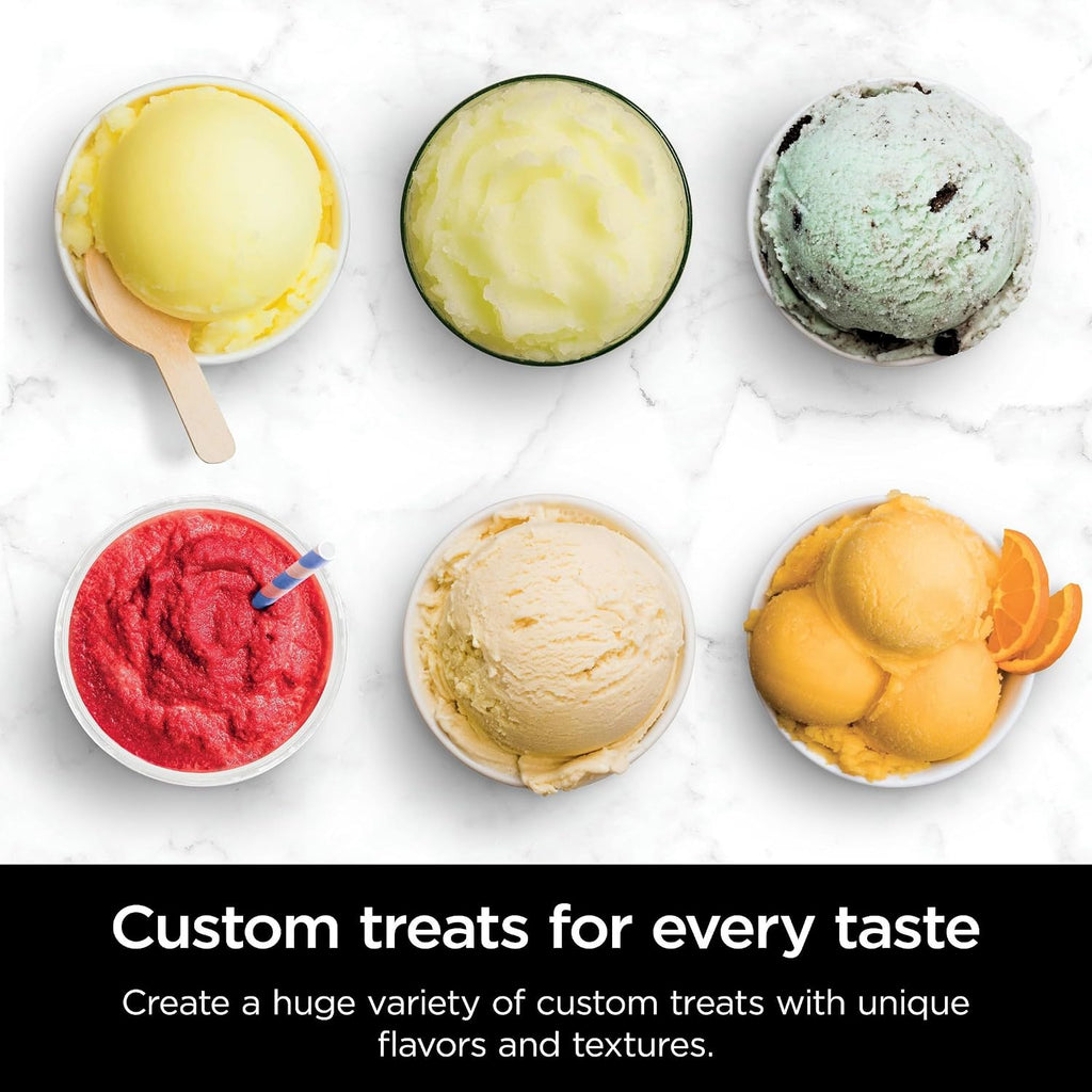 Ninja (Refurbished) NC501 CREAMi Deluxe 11-in-1 Ice Cream & Frozen Treat Maker with 2 XL Family Size Pint Containers, Black (Renewed)