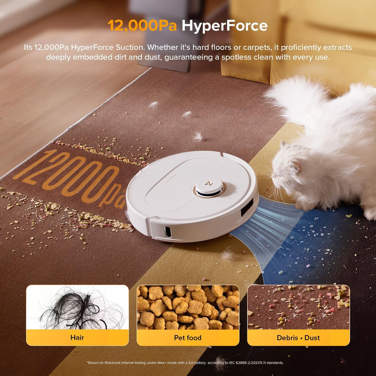roborock Qrevo S5V Robot Vacuum Cleaner with Mop, FlexiArm Edge Mopping
