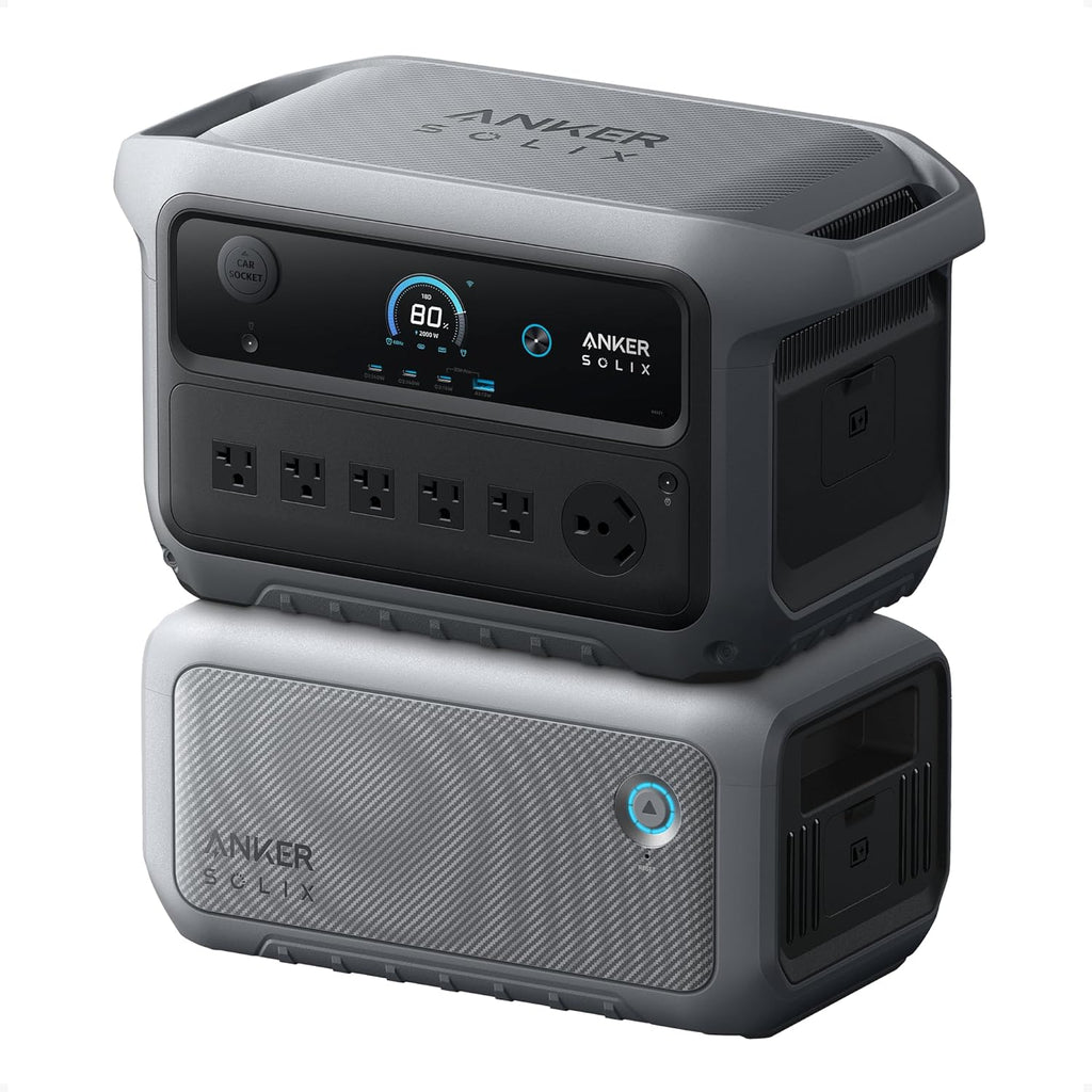 Anker SOLIX C2000 Gen2 Portable Power Station, Expansion Battery, 4096Wh