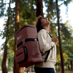 Ninja FrostVault™ Go Soft Backpack Cooler, Dry Storage, Canyon Red | Ninja FrostVault Go soft cooler, stays cool for hours with a leakproof, easy-access lid, and carries like a backpack