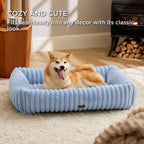 Bedsure ComfyFleece® Cute Dog Beds Large Sized Dog Washable，36in Cream