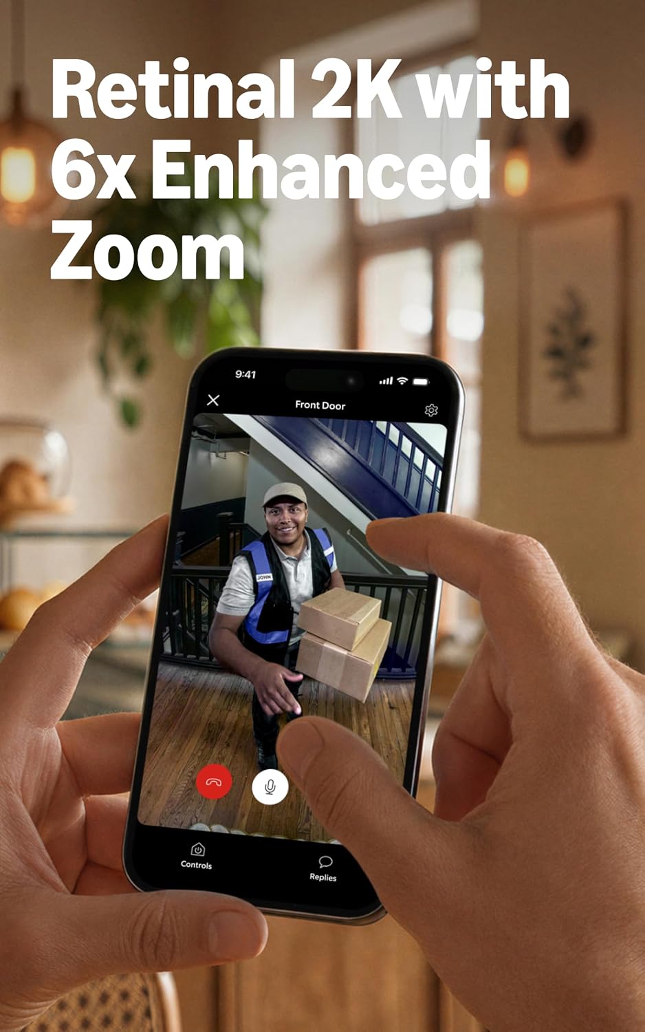 Ring Peephole Camera 2K (newest gen), 32.5-60 mm door thickness, DIY Wireless Doorbell Camera, Renter-friendly installation, Replaces existing peephole, Retinal 2K, 6x Zoom, Two-Way Talk