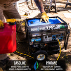 DuroMax XP13000HX 13,000-Watt Dual Fuel Portable Generator - Gas & Propane, Electric Start, Whole Home Power Backup, Transfer Switch Ready, RV & Emergency Ready