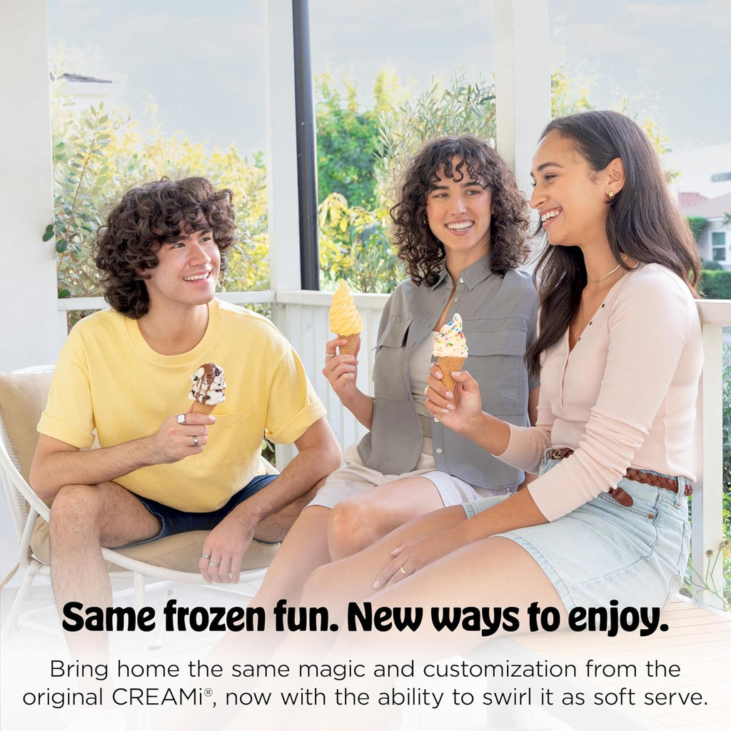 Ninja Creami Scoop & Swirl 13-in-1 Ice Cream and Soft Serve Maker, NC701ND | Ninja Creami Scoop and Swirl turns almost anything into ice cream and soft serve at a button touch, scooped or swirled.