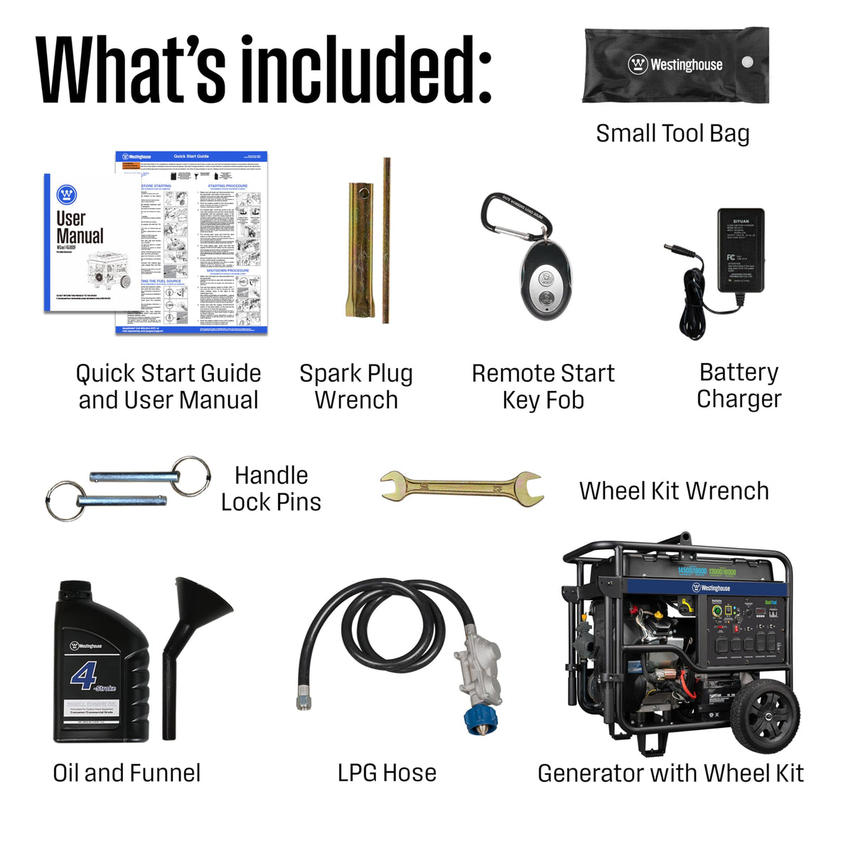 Westinghouse 18000 Peak Watt Tri-Fuel Home Backup Portable Generator, Remote Electric Start, Transfer Switch Ready, Gas, Propane, and Natural Gas Powered, CO Sensor