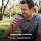 Ninja Nutri-Plus Personal Blender, 900PW, (3) 20oz Cups, Silver, BN301 | 900-peak-watt push-to-blend motor for smoothies & sauces. (3) 20-oz cups, 2 spout lids & storage lid. Dishwasher safe.