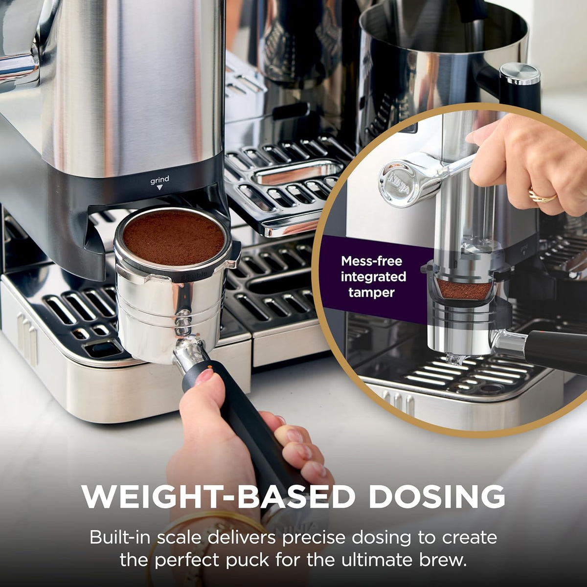 Ninja Luxe Café Pro Series, Espresso, Cold Brew, Hot Water, ES701 | Drip Coffee, Integrated Tamper, Built-in Grinder, Hands-Free Frother for Cappuccinos, Lattes, Americanos, Dairy or Non-Dairy